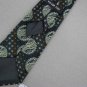 Vintage Victore Ties Art Nouveau Olive Green Clip-On 60s 70s Mens Neck Tie #V-4
