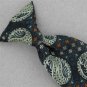 Vintage Victore Ties Art Nouveau Olive Green Clip-On 60s 70s Mens Neck Tie #V-4