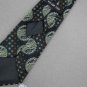 Vintage Victore Ties Art Nouveau Olive Green Clip-On 60s 70s Mens Neck Tie #V-4