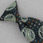 Vintage Victore Ties Art Nouveau Olive Green Clip-On 60s 70s Mens Neck Tie #V-4