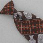 Vtg Anonymous Brown Pottery Vase Clipon Clip-On 1960 60s 70s Mens Neck Tie #V-4