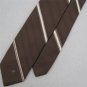 VTG PIERRE CARDIN BROWN STRIPE TEXTURE LOGO SKINNY 60s 70s Men Neck Tie #V-1 EVC