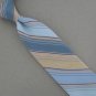 Vtg Rare Etienne Aigner Logo Narrow Stripe Sky Blue Tan 70s 60s Men Neck Tie VE1
