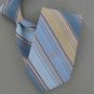 Vtg Rare Etienne Aigner Logo Narrow Stripe Sky Blue Tan 70s 60s Men Neck Tie VE1