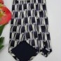 #1A New Pierre Cardin Wave Stripe Indigo OldLace Black  MENS Neck Tie NECKTIE
