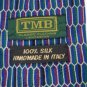 #1A XL 60" LONG TMB Made In Italy MAROON BLUE GREEN TIE NECKTIE