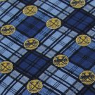 #1A New ESPN SQUARE CIRCLE NAVY SKY GOLD BLACK   Silk Men Neck Tie NECK TIE