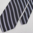 DKNY Woven Black Silk Mens Stripe Neck Tie Men Designer Tie EUC