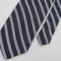 DKNY Woven Black Silk Mens Stripe Neck Tie Men Designer Tie EUC