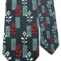 59" J Z RICHARDS BLACK RED WHITE FLORAL SILK Luxury Neck Tie Men Designer EUC