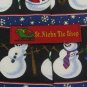 #1A New ST. NICHS TIE SHOP USA CHRISTMAS SNOWMAN BLACK BLUE WHITE RED  NECK TIE