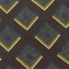 #1A PRONTO-UOMO ITALY SQUARE MAROON GOLD WHITE BLACK  Silk Men Neck Tie Necktie