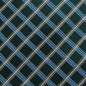 #1A New Chaps Woven Diamond Stripes Olive Green Sky White Gold Tie MENS NECKTIE