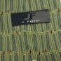 #1A New J FERRAR OLIVE GREEN YELLOW LINES SILK MEN NECK TIE Cravat Krawatte