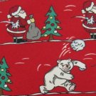 #1A NWT BASICS CROFT & BARROW USA CHRISTMAS SANTA TREE RED MEN Neck Tie NECKTIE