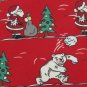 #1A NWT BASICS CROFT & BARROW USA CHRISTMAS SANTA TREE RED MEN Neck Tie NECKTIE