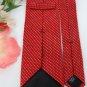 #1A USA SELLER MERONA RED WHITE BLACK STRIPE WOVEN NARROW Men Tie Silk Ties