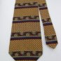 #1A UNICEF NECKTIE CEILING PAPER USA STRIPE GOLD MAROON BLUE Silk Men Neck Tie