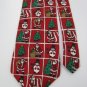 #1A NOEL CHRISTMAS SANTA TREE SNOW MAN RED GREEN WHITE  Men Necktie NECK TIE