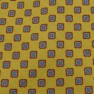 Silk Land's End Woven Square Flower Gold Red Blue Neck Tie Men Designer Tie EUC