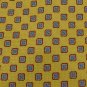 Silk Land's End Woven Square Flower Gold Red Blue Neck Tie Men Designer Tie EUC
