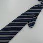 #1A New BOY/CHILD YORKSHIRE STRIPE NAVY GRAY WHITE ZIP-ON  SILK Men NECKTIES
