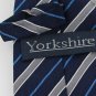 #1A New BOY/CHILD YORKSHIRE STRIPE NAVY GRAY WHITE ZIP-ON SILK Men NECKTIES