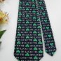 #1A New TIE, MANIA ST. PATRICK MY LUCKY 3 LEAF CLOVER NAVY GREEN WHITE NECK TIE