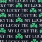 #1A New TIE, MANIA ST. PATRICK MY LUCKY 3 LEAF CLOVER NAVY GREEN WHITE NECK TIE