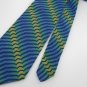 Vtg Wemlon Wembley Blue Grn Yellow Stripe Wave Texture 60s 70s Mens Neck Tie #VE