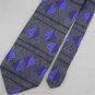 CONTE DI MILANO BLACK GRAY GEOMETRIC SQUARE SILK MEN NECKTIE TIE #HG 5 Excellent