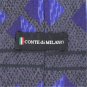 CONTE DI MILANO BLACK GRAY GEOMETRIC SQUARE SILK MEN NECKTIE TIE #HG 5 Excellent