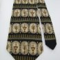 #1A UNICEF ENGLISH ORNAMENTS USA FLOWER BROWN BLACK TAN  Men Neck Tie Necktie