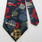 #1A NWT WEMBLEY USA CHRISTMAS ORNAMENTS NAVY RED  Silk MEN Neck Tie NECKTIE