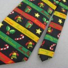 New Keith Daniels Christmas Santa Gift Holiday Bell Candy Cane Neck Tie Lot#A