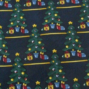 #1A New JINGLE BELLS Christmas Holiday Tree STRIPE NAVY GREEN RED  Necktie Tie