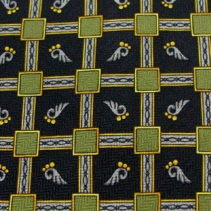 #1A New GIAMPIERO VALENTI ITALY SQUARE CHECKER OLIVE NAVY  MEN Neck Tie NECKTIE
