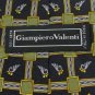 #1A New GIAMPIERO VALENTI ITALY SQUARE CHECKER OLIVE NAVY  MEN Neck Tie NECKTIE