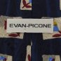New Evan Picone USA Made Flower Floral Blue Red Silk Neck Tie Men Designer Tie