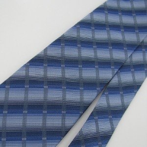 #1A New VAN HEUSEN SQUARE STRIPE BLUE BLACK SILVER  Men Neck Tie NECKTIES