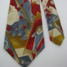 #1A NEW GEOFFREY BEENE USA Christmas Santa TOYS HOLIDAY RED BLUE  Necktie Tie