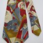 #1A NEW GEOFFREY BEENE USA Christmas Santa TOYS HOLIDAY RED BLUE  Necktie Tie