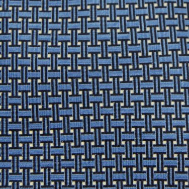 EMILIO ROMANO ITALY BLUE BLACK KHAKI ART DECO Neck Tie Men Designer Tie EUC