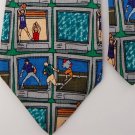 CLASS CLUB SPORTS PLAYERS GREEN NARROW MEN NECK TIE Men Designer Tie EUC