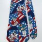AMERICAN TRADITIONS FLAG FOOTBALL BLUE RED MEN NECK TIE Men Designer Tie EUC