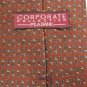 JoS A BANK BROWN GRAY GEOMETRIC SHAPES MEN NECK TIE Men Designer Tie EUC