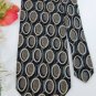 New AMALFI ITALY OVALS BLACK GREY BLUE MEN NECK TIE Men Designer Tie EUC