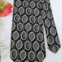 New AMALFI ITALY OVALS BLACK GREY BLUE MEN NECK TIE Men Designer Tie EUC