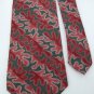 CLAIBORNE LEAVES GREEN RED PINK WHITE SILK MEN NECK TIE Men Designer Tie EUC