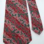 CLAIBORNE LEAVES GREEN RED PINK WHITE SILK MEN NECK TIE Men Designer Tie EUC
